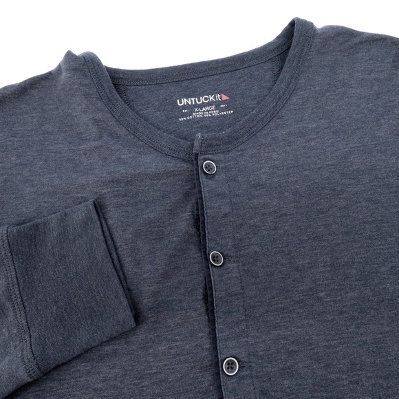 UNTUCKit Other - UNTUCKit Mens Henley Long Sleeve Shirt, Extra Large - Casual Button Up